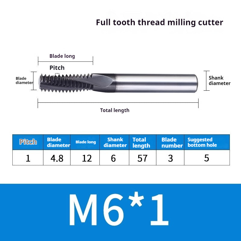 2034-65° three-tooth thread milling cutter, tungsten steel alloy end mill, tooth milling cutter, three-edged coating, M2M3M4M6 CNC cutter Shandong Denso Pricision Tools Co.,Ltd.